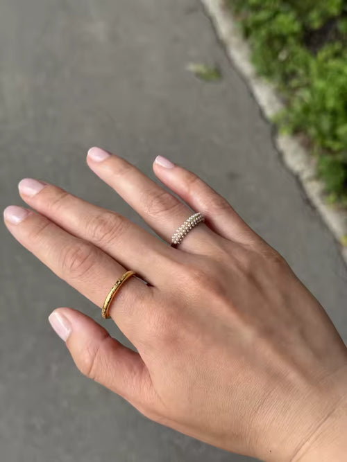 Anillo Fu de Buena Suerte Bañado en Oro 18K — Símbolo de Prosperidad