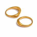 Anillo Minimalista Japonés Bañado en Oro 18K