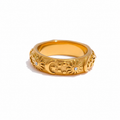 Anillo Celestial Sol, Luna y Estrella Bañado en Oro 18K