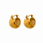 Pendientes Chunky  Bañados en Oro 18K o Platino — Diseño Original