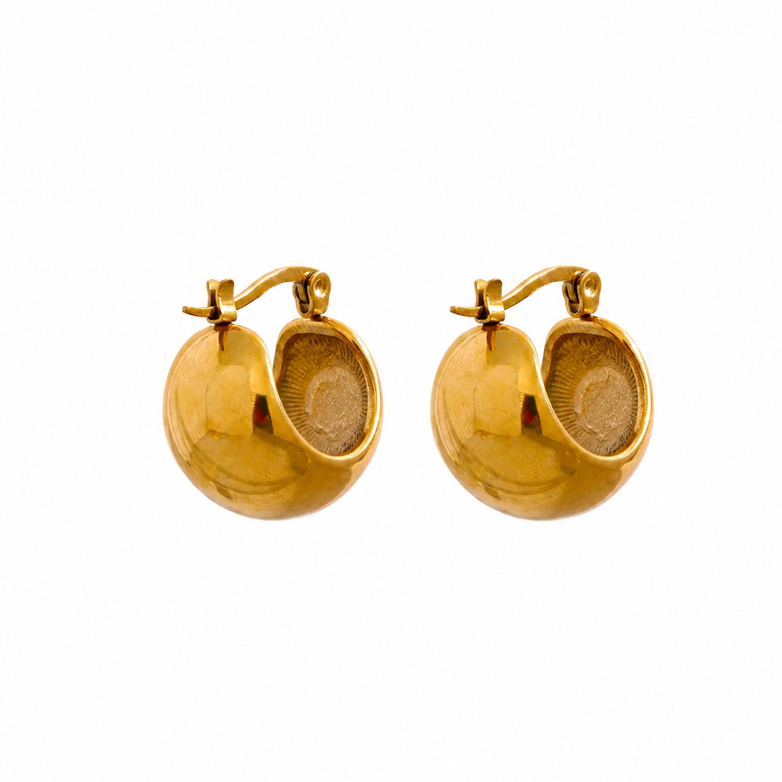 Pendientes Chunky  Bañados en Oro 18K o Platino — Diseño Original