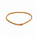 Pulsera elástica Delicada con Corazón para Mujer Bañada en Oro 18K