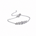 Pulsera Delicada con Circonitas Bañada en Oro 18K o Platino