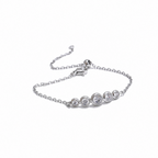 Pulsera Delicada con Circonitas Bañada en Oro 18K o Platino