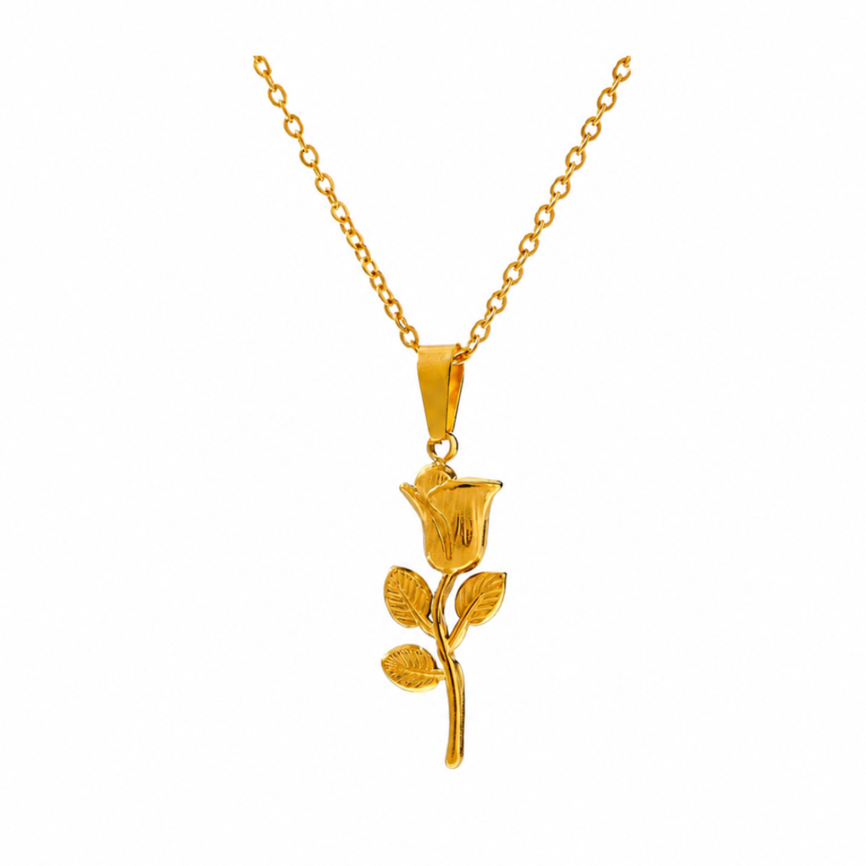 Collar Floral Elegante Bañado en Oro 18K
