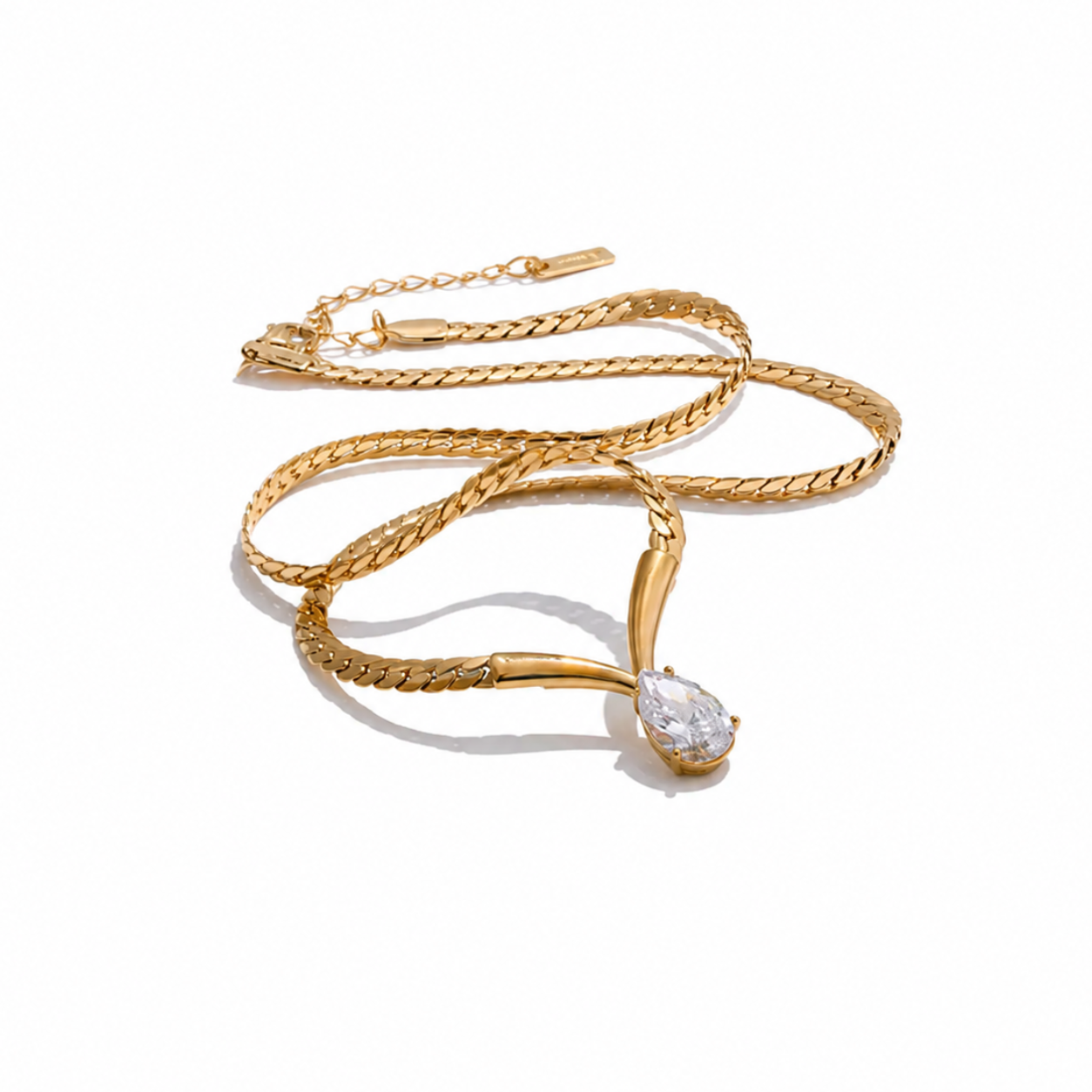 Collar Brillante con Circonitas Bañado en Oro 18K — Elegancia Premium
