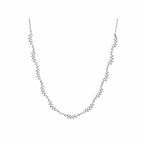 Collar de Hojas Bañado en Oro 18K o Platino — Elegancia Natural