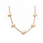 Collar de Concha Doble Cara Bañado en Oro — Elegancia Minimalista