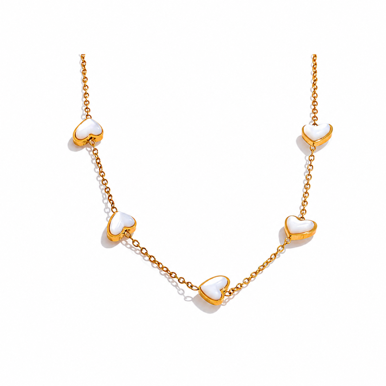 Collar de Concha Doble Cara Bañado en Oro — Elegancia Minimalista
