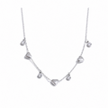 Collar Corazón con Circonitas Bañado en Oro 18K o Platino — Elegancia Romántica