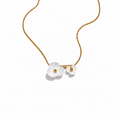 Collar Flor Romántica con Baño de Oro Real 18K