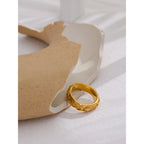 Anillo Celestial Sol, Luna y Estrella Bañado en Oro 18K