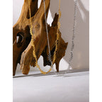 Collar de Hojas Bañado en Oro 18K o Platino — Elegancia Natural