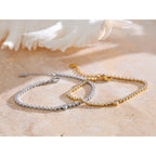 Pulsera Corazón con Circonitas Bañada en Oro 18K o Platino — Brillo Elegante