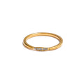 Anillo Geométrico con Circonitas Bañado en Oro 18K o Platino — Elegancia Minimalista