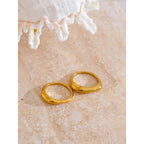 Anillo Minimalista Japonés Bañado en Oro 18K