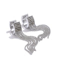 Pendientes Largos con Flecos Bañados en Oro 18K o Platino — Estilo Trendy