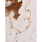 Collar de Concha Doble Cara Bañado en Oro — Elegancia Minimalista