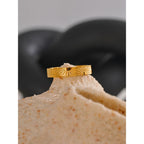 Anillo Sol Minimalista Bañado en Oro 18K