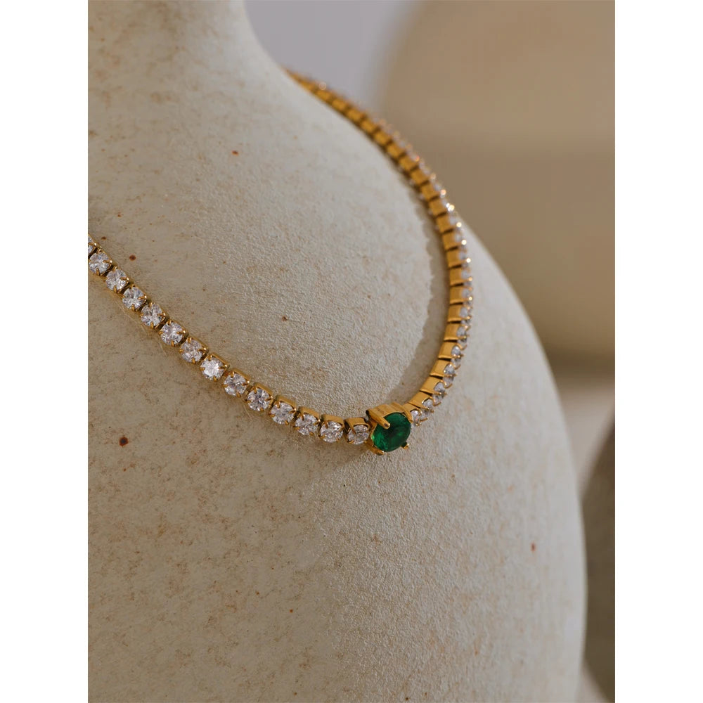 Pulsera Fina con Brillo Premium Bañada en Oro 18K