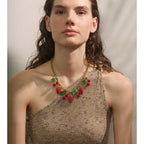 Collar de Cerezas y Fresas Bañado en Oro 18K — Estilo Dulce y Chic