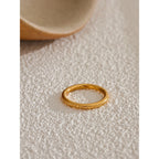 Anillo Fu de Buena Suerte Bañado en Oro 18K — Símbolo de Prosperidad