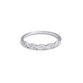 Anillo Ondulado con Circonitas Bañado en Oro 18K o Platino