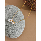 Collar Flor Romántica con Baño de Oro Real 18K