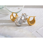 Pendientes Chunky  Bañados en Oro 18K o Platino — Diseño Original