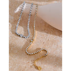 Pulsera Corazón con Circonitas Bañada en Oro 18K o Platino — Brillo Elegante