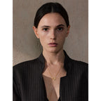 Collar Bañado en Oro 18K o Platino de Corazón Calado con Circonitas — Elegancia Romántica