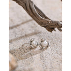 Pendientes Florales con Perlas Bañados en Oro 18K