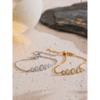Pulsera Delicada con Circonitas Bañada en Oro 18K o Platino