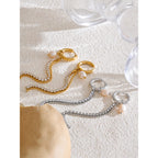 Pendientes Statement con Perla Natural Bañados en Oro 18K o Platino — Estilo Sofisticado