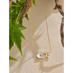 Collar Flor Romántica con Baño de Oro Real 18K