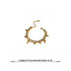 Pulsera Cruz en Capas Bañada en Oro 18K — Estilo Trendy Chic