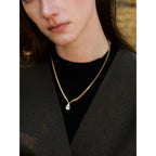 Collar Brillante con Circonitas Bañado en Oro 18K — Elegancia Premium