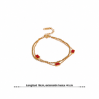 Pulsera Fashion con Charm Acrílico Bañada en Oro 18K — Estilo Trendy