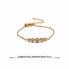 Pulsera Delicada con Circonitas Bañada en Oro 18K o Platino