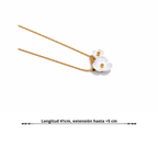 Collar Flor Romántica con Baño de Oro Real 18K