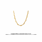 Collar de Hojas Bañado en Oro 18K o Platino — Elegancia Natural