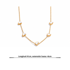 Collar de Concha Doble Cara Bañado en Oro — Elegancia Minimalista