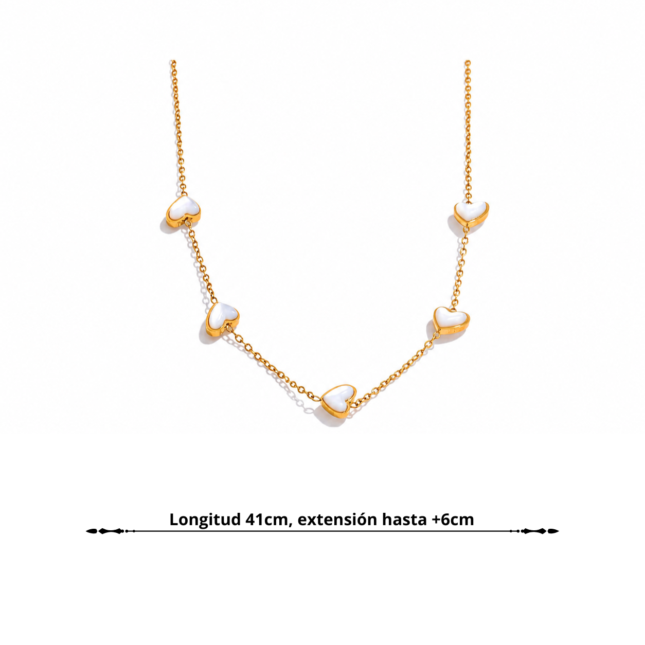 Collar de Concha Doble Cara Bañado en Oro — Elegancia Minimalista