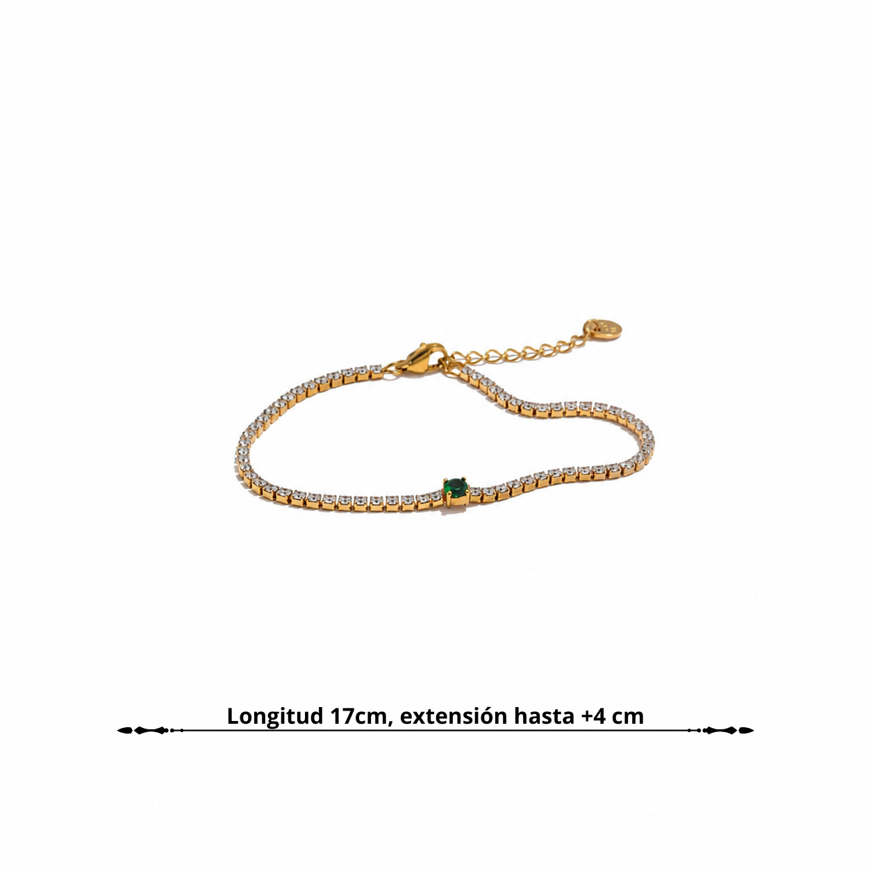Pulsera Fina con Brillo Premium Bañada en Oro 18K