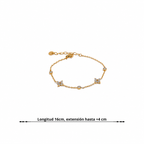 Pulsera Minimalista Floral Bañada en Oro 18K o Platino — Estilo Sofisticado
